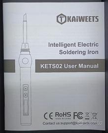 KAIWEETS Saldatore Smart Con Display - Kit Saldatura A Stagno Professionale, Riscaldamento Ultra Rapido E Temperatura Regolabile 80°C-420°C - Foto 2