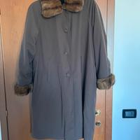 Soprabito con collo visone e interno rat mosquet