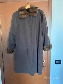 Soprabito con collo visone e interno rat mosquet