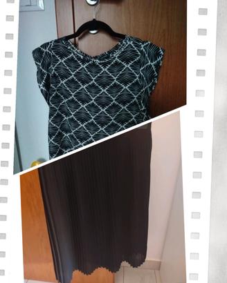 Completo elegante chic Calliope + gonna plissettat