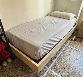 Letto singolo struttura betulla IKEA