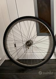 Ruota single speed campagnolo scatto fisso libero.