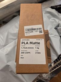 1kg filamento PLA Matte Black (opaco Nero)