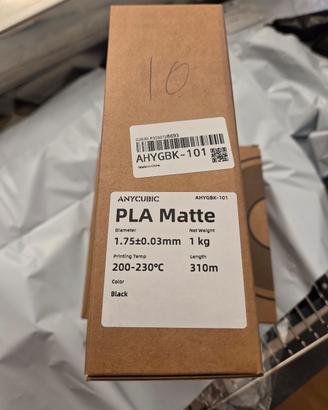 1kg filamento PLA Matte Black (opaco Nero)