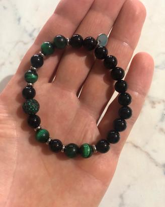 Bracciale unisex pietre vere naturali