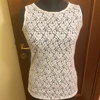 Blusa Camomilla pizzo bianco