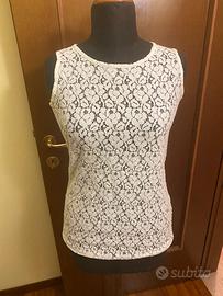 Blusa Camomilla pizzo bianco