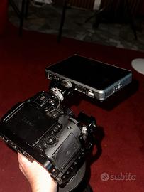 PANASONIC GH5S CON MONITOR VILTROX ED ADATTATORE