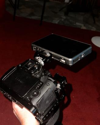 PANASONIC GH5S CON MONITOR VILTROX ED ADATTATORE