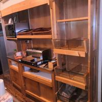 Mobile retrobanco espositore pane con armadio