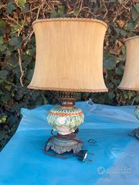 Lampadario + 2 abat-jour vintage in ceramica Capod