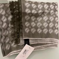 Stola misto cashmere 60% grigia/argento NUOVA