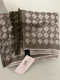 Stola misto cashmere 60% grigia/argento NUOVA