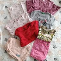 set8pezzi bimba18/24mesi maglia,gonna,pantaloni