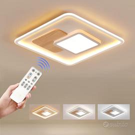 Plafoniera da soffitto con legno 41,5 cm