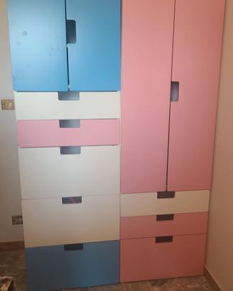 armadio Ikea + 2 x cassettiere 
