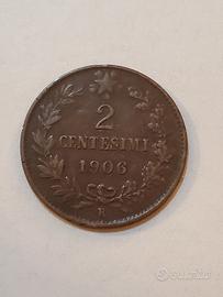 2 centesimi 1906 -  Regno d'Italia
