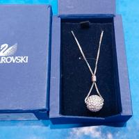 Swarowski Collana girocollo pendente sfera.