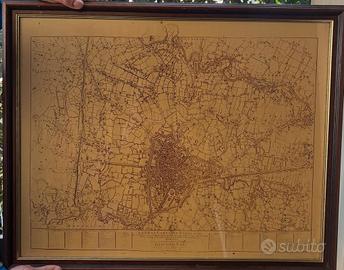 ristampa di cartografia antica di Padova