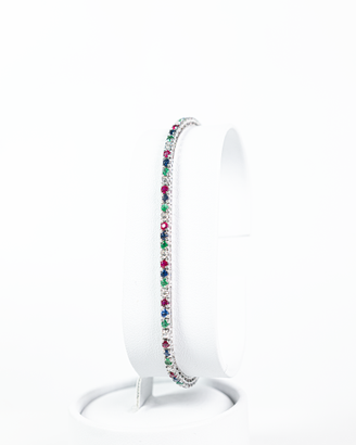 Tennis in oro con diamanti e pietre preziose