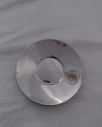 4 tazzine home coveri argento specchiato