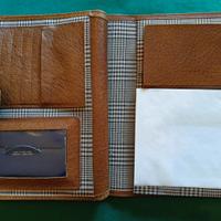 Porta agenda vintage in pelle marrone