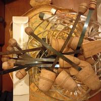 Tendiscarpe vintage metallo e legno