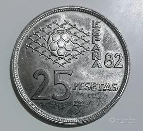 moneta 25 centesimi Espana 1982