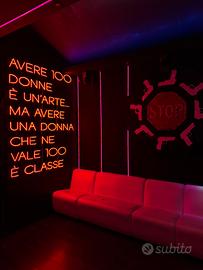 Scritte led e tabelle