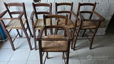 Seggiolone per ristorante in legno