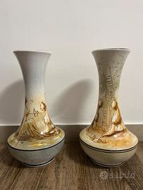 Coppia di vasi in ceramica vintage