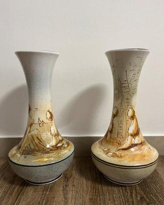 Coppia di vasi in ceramica vintage