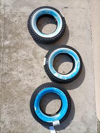 3 pneumatici vespa 3.50-8 fascia bianca nuovi