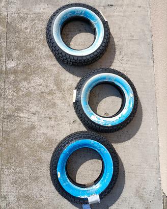 3 pneumatici vespa 3.50-8 fascia bianca nuovi
