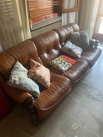 Divano letto 3 posti in pelle