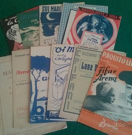 11 spartiti canzoni napoletane anni 40/50
