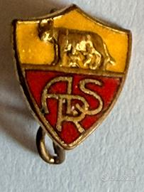 Spilla As Roma con gancio a spillone