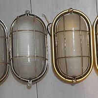 4 lampade da muro anni '60 stile navale 