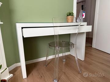 Scrivania toeletta tavolo trucco bianco