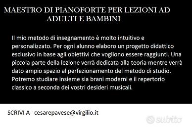 Apprendimento facile del pianoforte