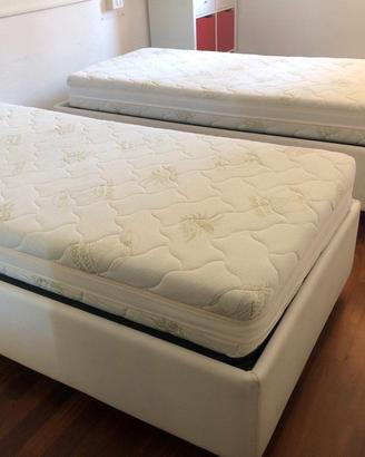 2 LETTI SINGOLI CON CONTENITORE + MATERASSO MEMORY