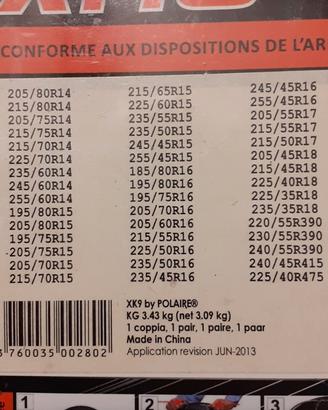 3 paia catene nuove con misure in foto 