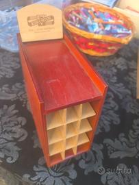 Porta matite in legno vintage marchio koh-i-noor