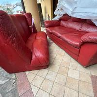 Divano 3 posti Divano 2 posti simil pelle