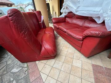 Divano 3 posti Divano 2 posti simil pelle