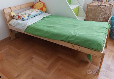 letto in legno per bambini con materasso 160x70