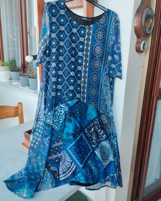 abito Desigual, tg.44 con manica in trasparenza