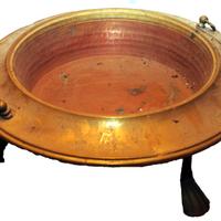 Braciere in rame e ottone antico fatto a mano