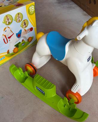 Cavallo a dondolo cavalcabile Chicco Rodeo con sca