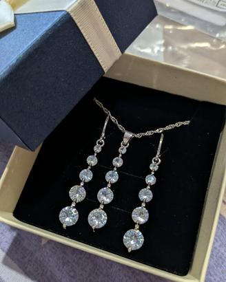 Elegante parure di gioielli in argento 925